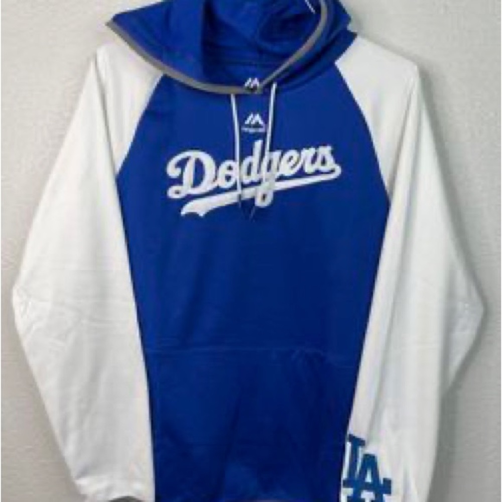 NWOT Majestic Los Angeles Dodgers Two-Tone Hoodie – Size L UNISEX